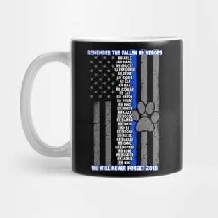 2019 Police K9 Memorial - Thin Blue Line Family Mug